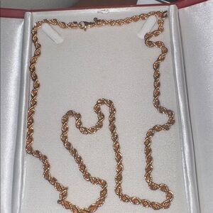 Elegant Bronze Chain Necklace
